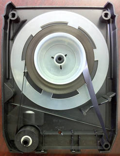 Inside of an 8 track cassette