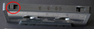Audio cassette - tab intact