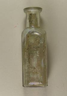 Archaeological glass bottle