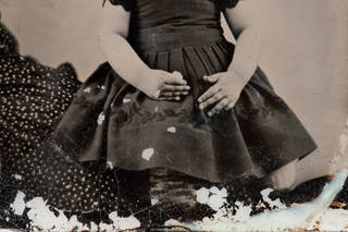 Ambrotype varnish flaking