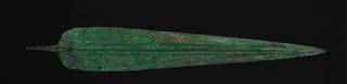 Bronze spearhead with bronze disease