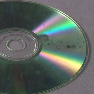 Evident spots of CD-R disc rot - bottom view