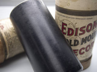 Wax cylinder with original Edison Gold Moulded box
