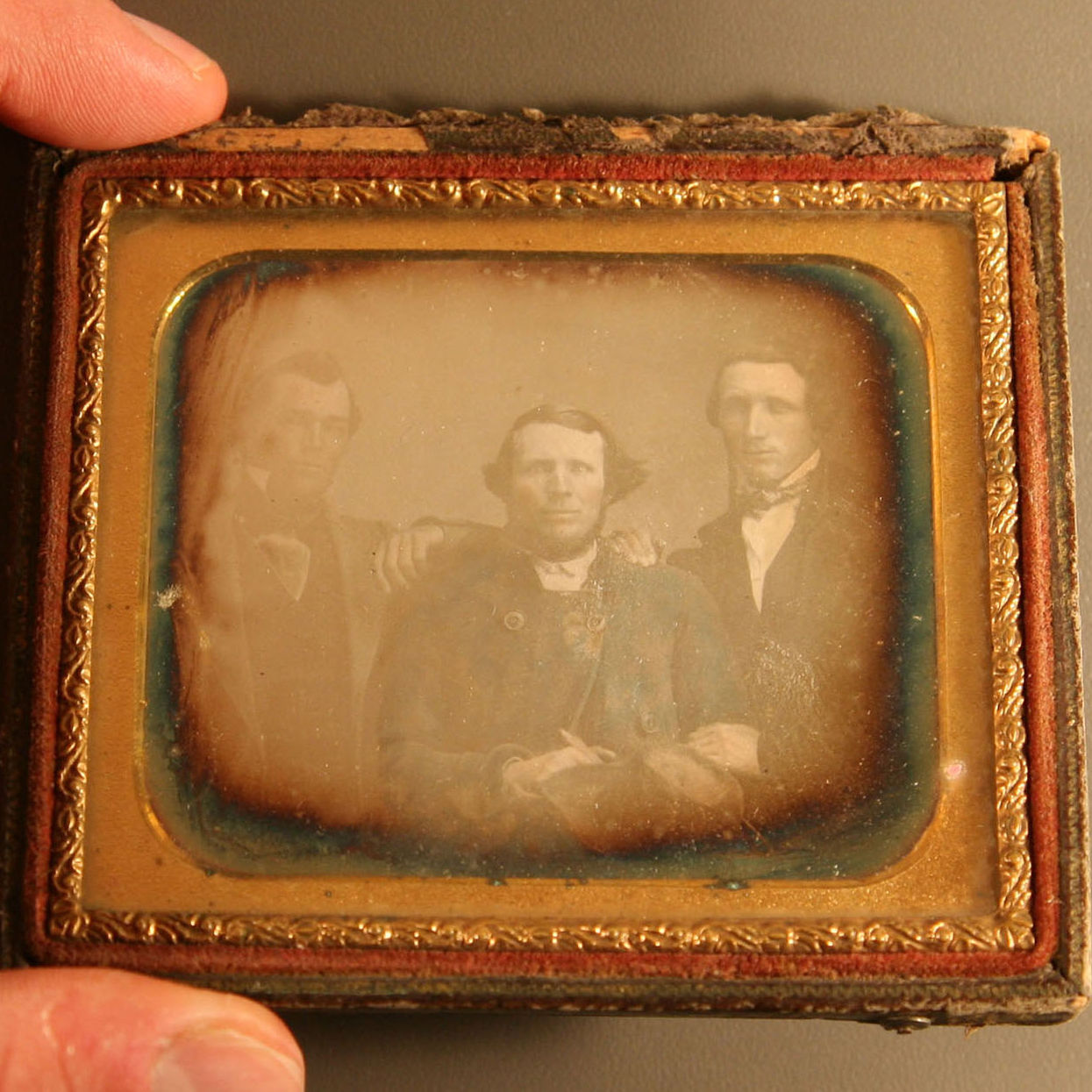 Very Crisp Daguerreotype of store an Older Man in Case Very Shiny Almost Like a Mirror