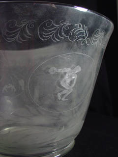 Engraved Glass Bowl