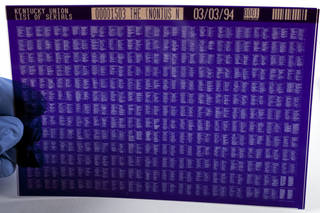 Microfiche - negative image