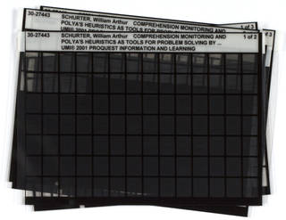 Stack of microfiche sheets