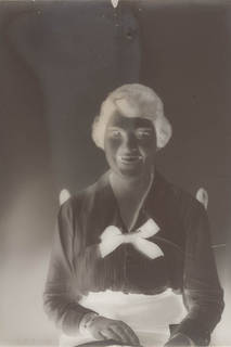 Gelatin glass negative of a portrait