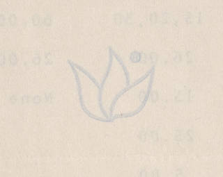 Dual spectrum manufacturer logo often found on verso of sheet