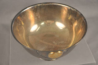 Silver bowl with fingerprints
