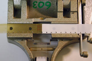 Film splicer top view