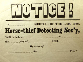 Letterpress printed notice